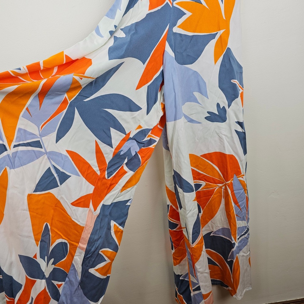 Cupshe Jumpsuit Women S Multi Floral Tropical Wide Leg Cami V-Neck Sleeveless - Picture 4 of 8